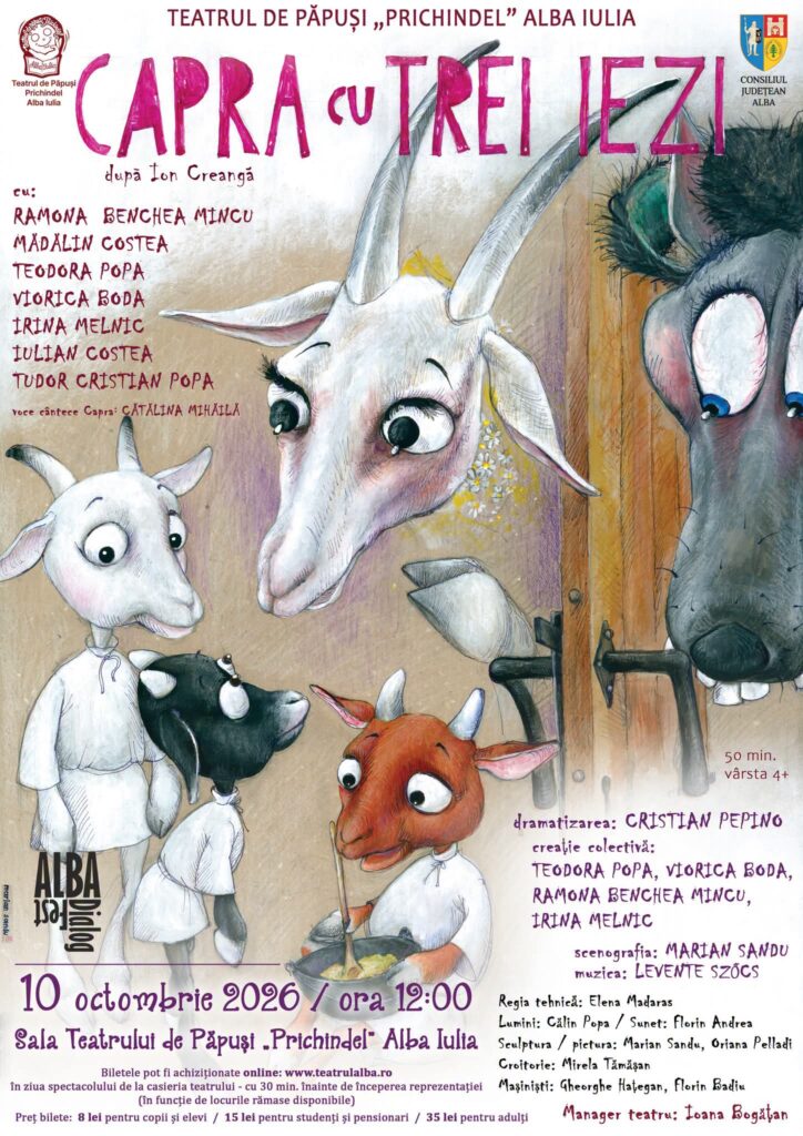Programul oficial Alba Dialog Fest din 10 octombrie 2026, inclusiv spectacolul Cele mai frumoase Poezii Românești cântate, ora 11:00.